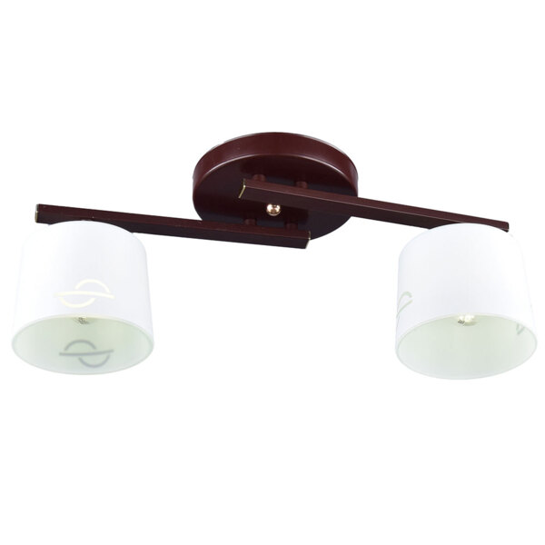 Фото Люстра потолочная россвет рс19440 brn+fg/2c е27 2x60вт ip20