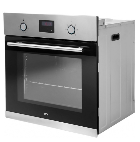 шкаф духовой нерж сталь ore vb60s 60 см 7 функций конвекция утапливаемые ручки