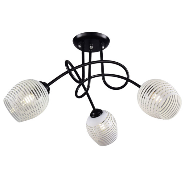 Фото Люстра потолочная россвет рс21349 bk+cr/3c е27 3x60вт ip20
