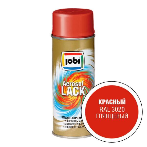 Фото Эмаль аэрозольная  jobi 400мл красная 15197