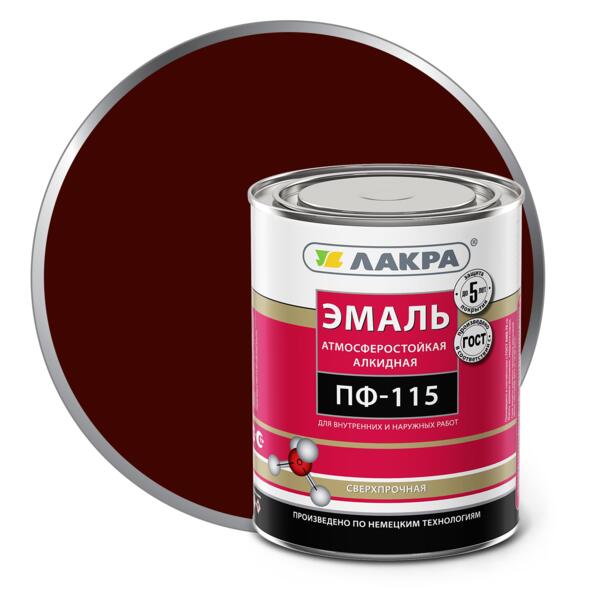 Фото Эмаль пф-115 (лакра) 1,0кг шоколадно-коричневый