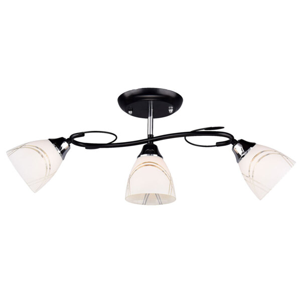 Фото Люстра потолочная россвет рс20007 bk+cr/3c е27 3x60вт ip20