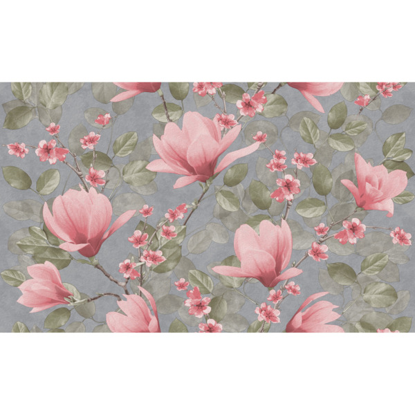 Фото Обои 10-1010-22 белвинил магнолия флизелин 1.06x10м флористика розовый