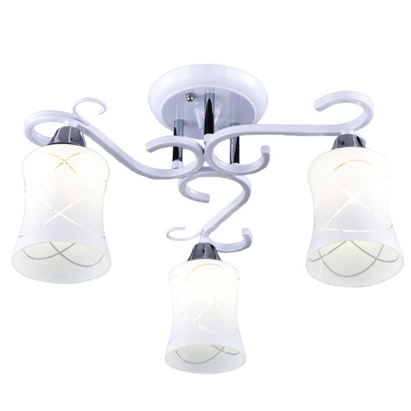 Фото Люстра потолочная россвет рс20666 wt+cr/3c е27 3x60вт ip20