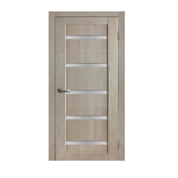 Фото Полотно дверное стекло сатинат салют 2000х800мм.,3d финиш-пленка, цвет дуб эдисон