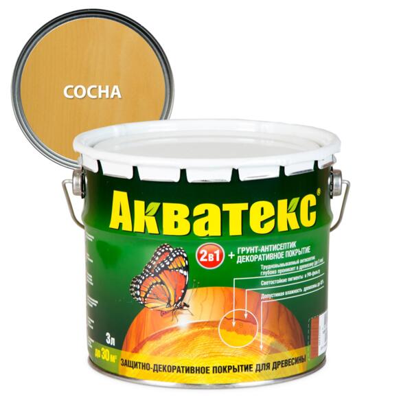 Фото Покрытие текстурное акватекс 3,0л сосна