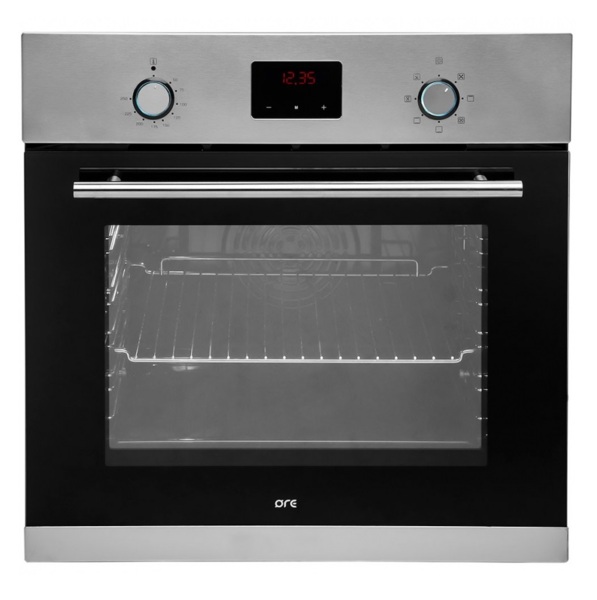 шкаф духовой нерж сталь ore vb60s 60 см 7 функций конвекция утапливаемые ручки