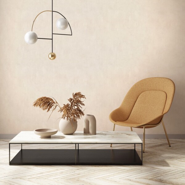 Фото Обои 7148-01 euro decor moon флизелин 1.06x10,05м однотонный бежевый