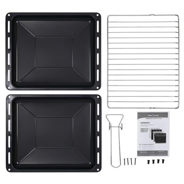 шкаф духовой электрический sorrento 60 bl krona независимый 00026366