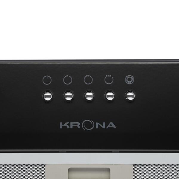 вытяжка кухонная runa 600 black pb krona 00026695