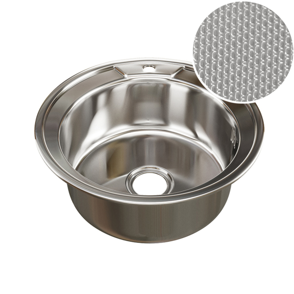 Фото Мойка кухонная нержавеющая сталь mixline 51х51 532307