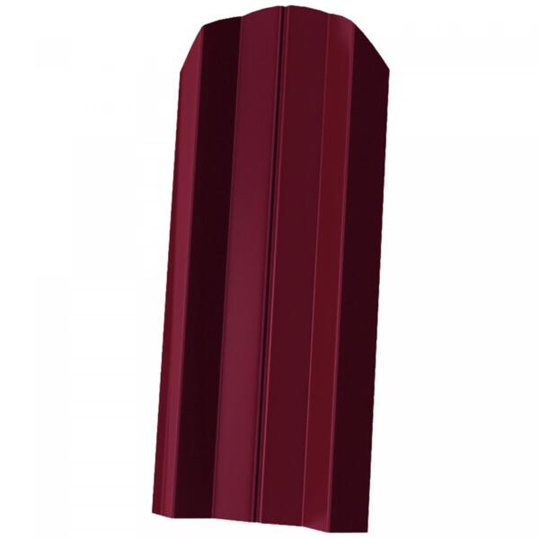 Фото Штакетник евро фигурный 1800*130мм пэ ral 3005 (вишневый)