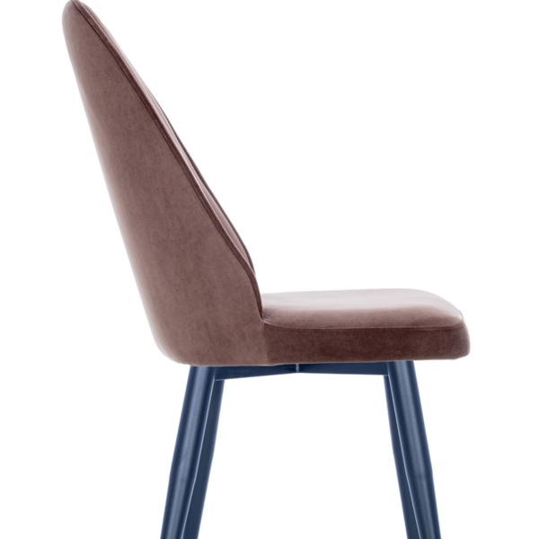 Фото Стул leset дрим, каркас черный, велюр vendetta 7 коричневый