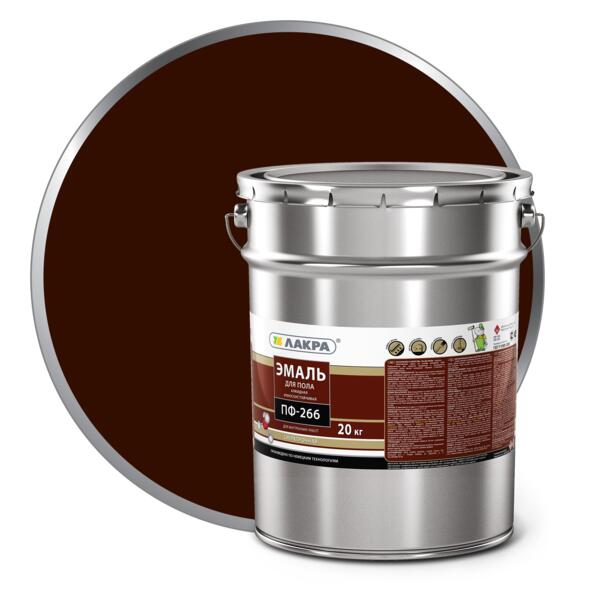 Фото Эмаль пф-266 (лакра) 20кг красно-коричневая