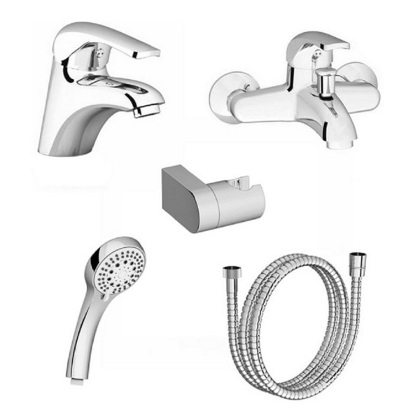 Фото Душевой комплект ravak set rosa (rs 012.00 + rs 022.00/150 + 952.00 + 911.00 + 611.00) 70508017