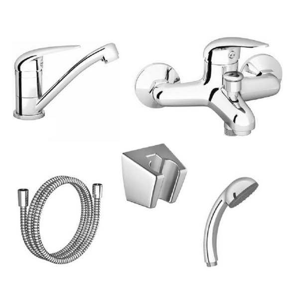 Фото Душевой комплект ravak set suzan v (sn 015.00 + sn 022.00/150 + 901.00) 70508018