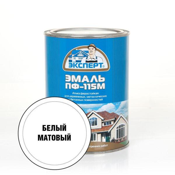 Фото Эмаль пф-115м эксперт 0,9кг белая матовая