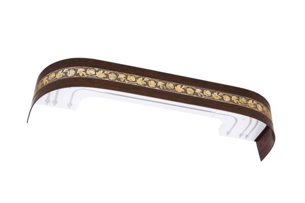 Фото Карниз камелия с поворотами латунь 3,0м