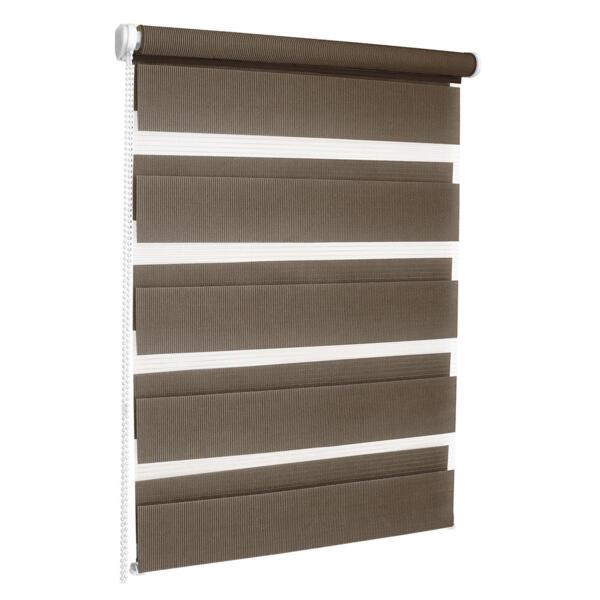 Фото Штора рулонная мини день-ночь 98х170см коричневый 400508098