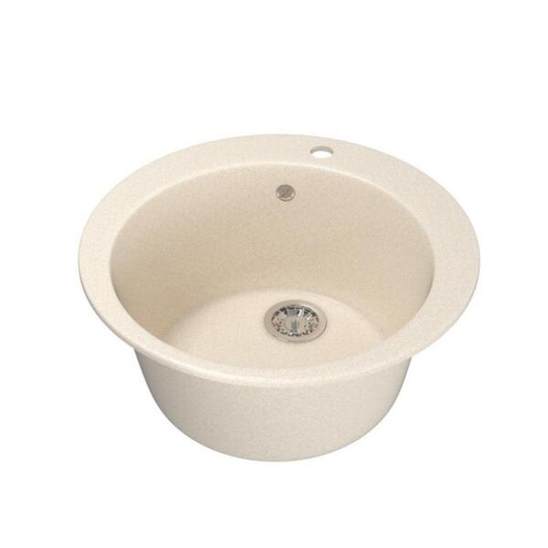 Фото Мойка кухонная mixline ml-gm13 49,5см круглая бежевая