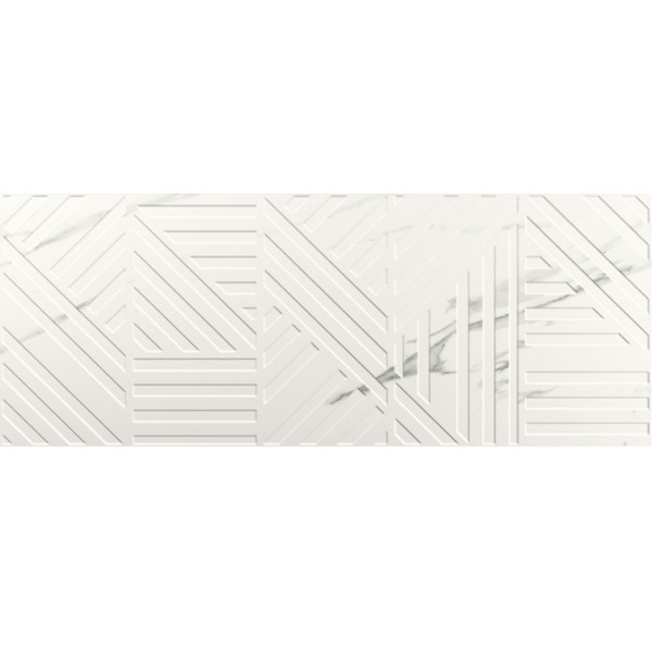 Фото Плитка настенная akros cross mate белый 35х90 54041