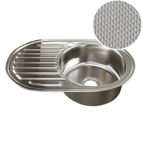 Фото Мойка кухонная нержавеющая сталь mixline 50х77 532305