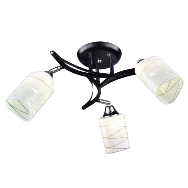 Фото Люстра потолочная россвет рс21196 bk+cr/3c е27 3x60вт ip20