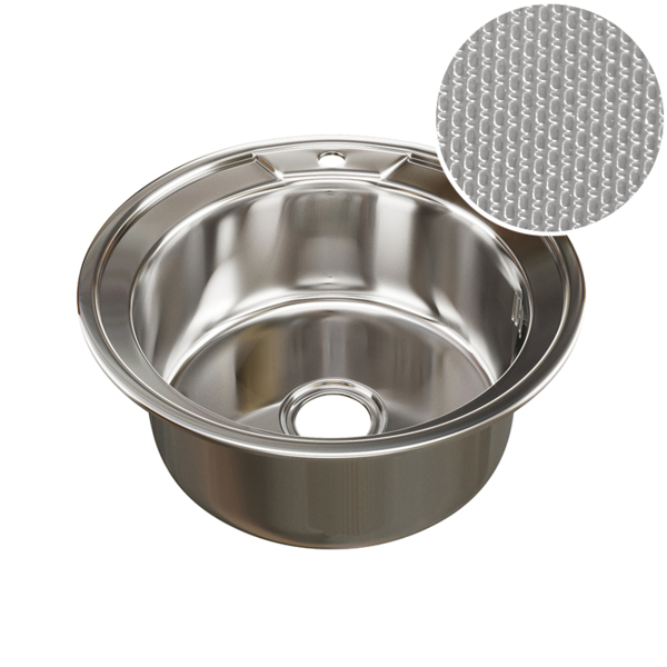 Фото Мойка кухонная нержавеющая сталь mixline 49х49 532306