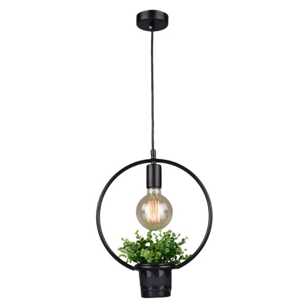 Фото Светильник подвесной россвет геометрия рс20850 bk/1p е27 ip20