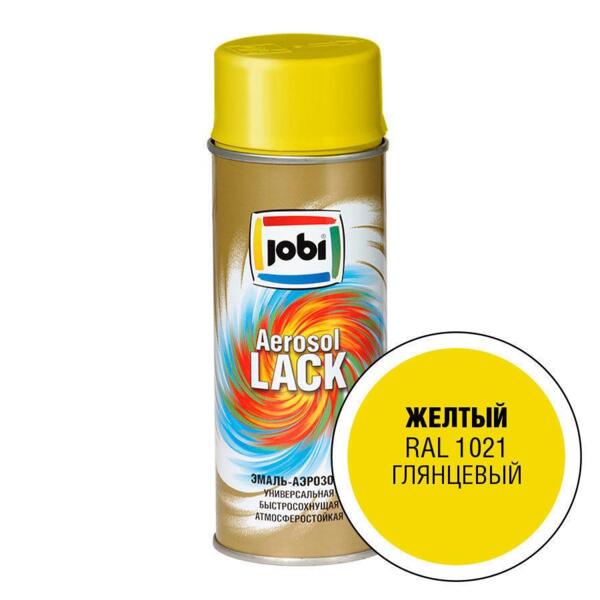 Фото Эмаль аэрозольная  jobi 400мл желтая 15190