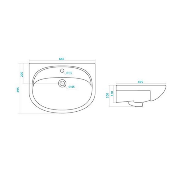 Фото Раковина накладная aquaton стелла 65 66,5х49,5 1wh110174