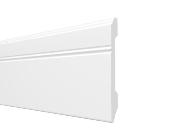 Фото Плинтус дюрополимер 110 мм плинтус под покраску, напольный, из полистирола высокой плотности decor-d