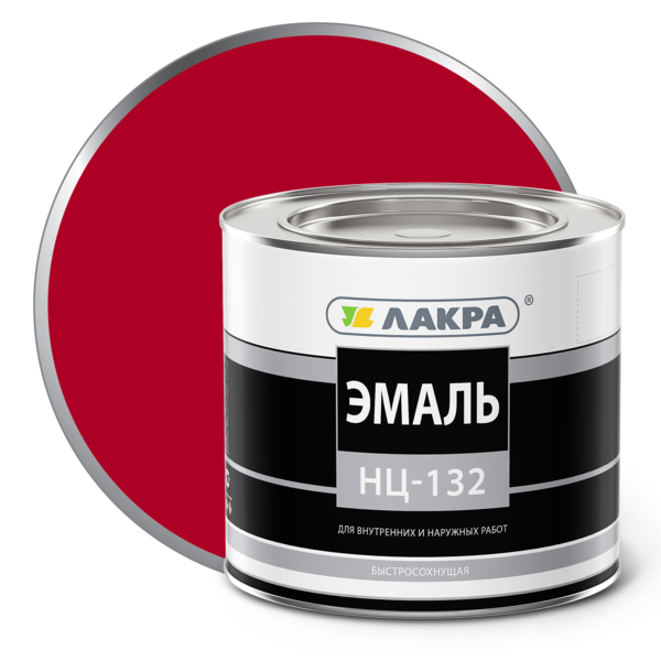 Фото Эмаль нц-132 1,7кг красный /лакра/