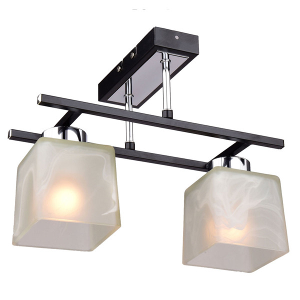 Фото Люстра потолочная россвет рс20130 bk+cr/2c е27 2x60вт ip20