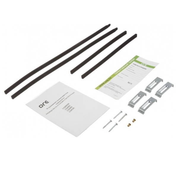 панель варочная газ нерж сталь ore lga30 2 конфорки стальные решетки газ-контроль