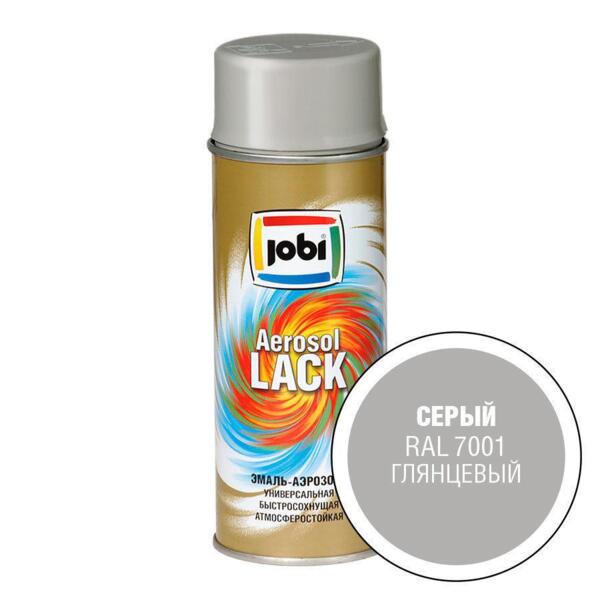 Фото Эмаль аэрозольная  jobi 400мл серая 15193