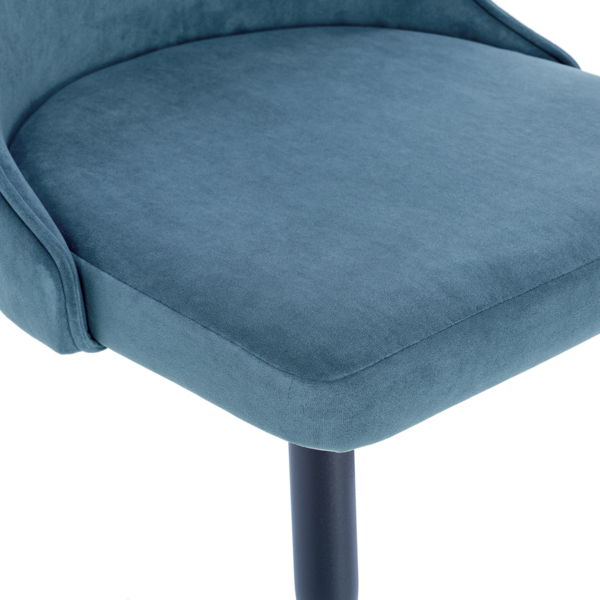 Фото Стул leset эби, каркас черный, велюр vendetta 25 морская волна