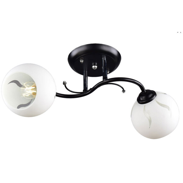 Фото Люстра потолочная россвет рс20670 bk+cr/2c е27 2x60вт ip20