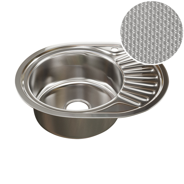 Фото Мойка кухонная нержавеющая сталь mixline 45х57 532302