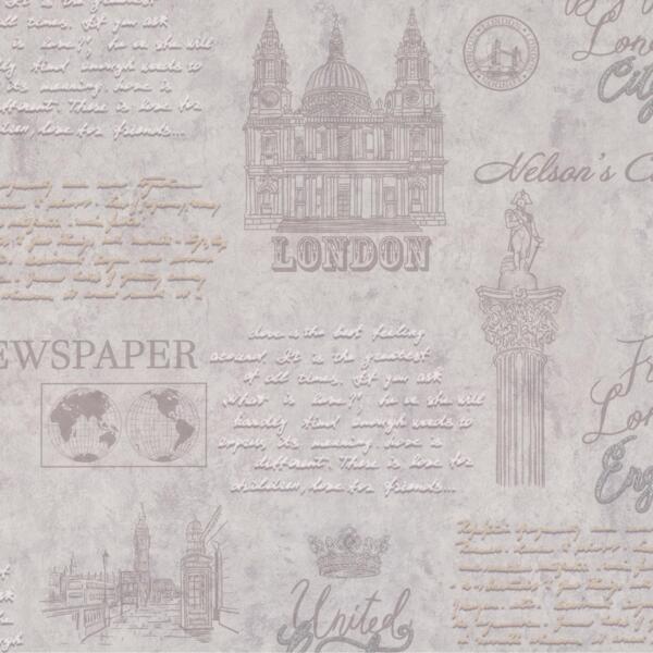 Фото Обои 9099-11 monte solaro londo флизелин 1.06x10,05м города серый