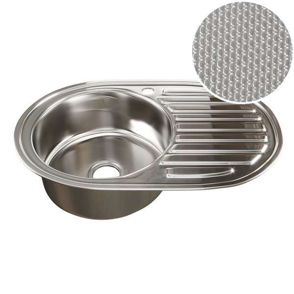 Фото Мойка кухонная нержавеющая сталь mixline 50х77 532304