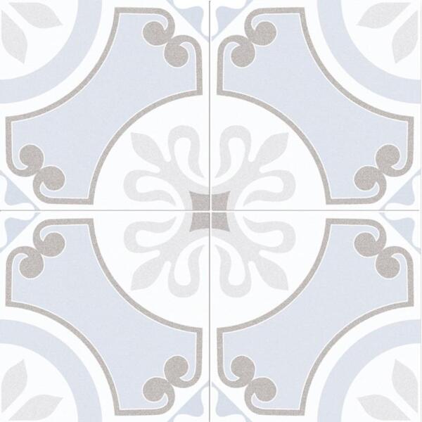 Фото Плитка напольная сut glaston ligth blue голубой 45x45 53053