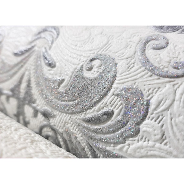 Фото Обои 1424-11 vilia империал флизелин 1.06x10,05м дамаск серый