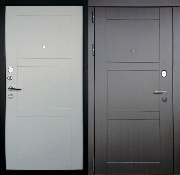 Фото Дверь входная металлическая тепломакс 2050х860 левая, белое дерево