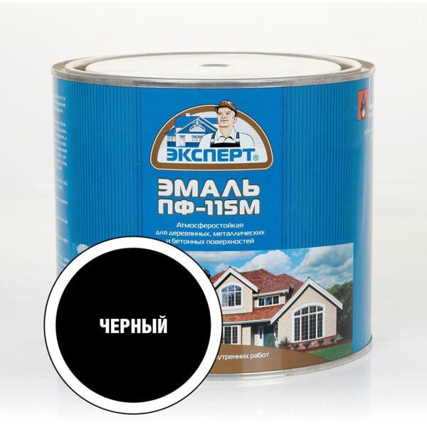 Фото Эмаль пф-115м эксперт 1,8кг черная