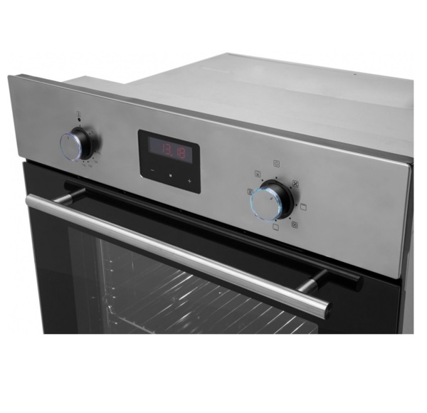шкаф духовой нерж сталь ore vb60s 60 см 7 функций конвекция утапливаемые ручки