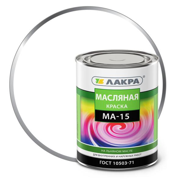 Фото Краска ма-15 белая 0,9кг /лакра/