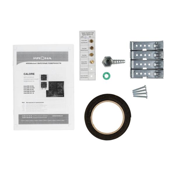поверхность варочная газовая calore 60 ix krona независимая 00026316
