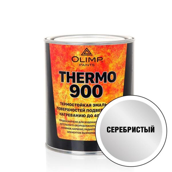 Фото Эмаль термостойкая olimp 700°с серебристая  0,8л