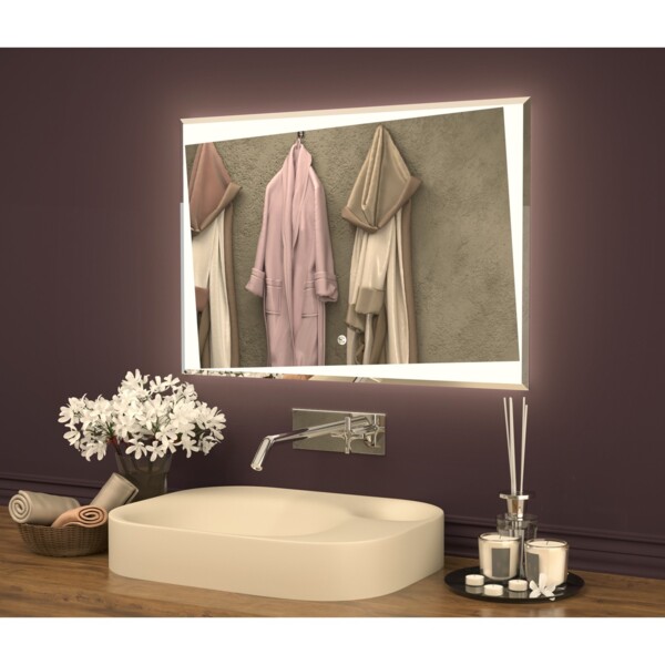 Фото Зеркало для ванной комнаты с подсветкой mixline белла 545886